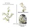 Japan M White Cream Silk Cherry Blossom Flower Branches 40” Tall, Set of 3, Realistic Faux Floral Stems for Wedding, Event, Home Decor